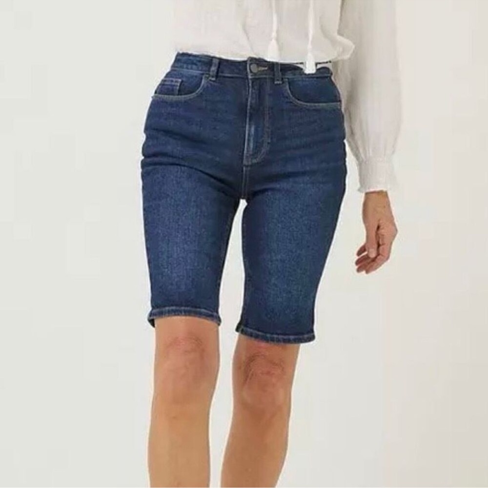 Fat Face NWT Bisley‎ denim Bermuda shorts Blue women's size 8 US